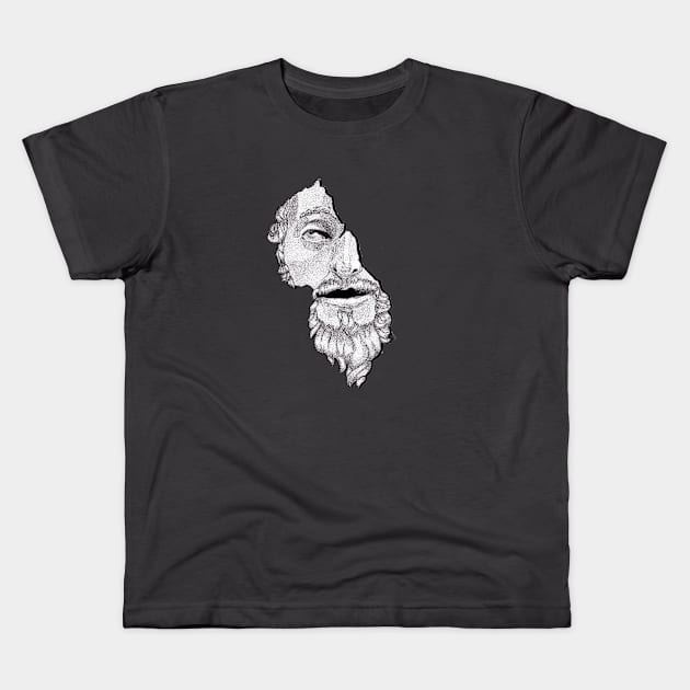 Face Kids T-Shirt by Pastgoi